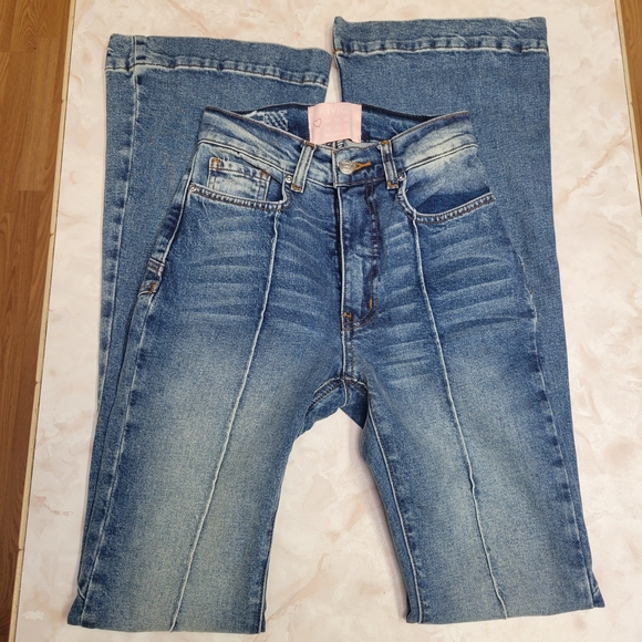 Revice Denim Star Bootcut Jeans High Rise Size 23 Vintage Wash Y2K - Picture 2 of 7